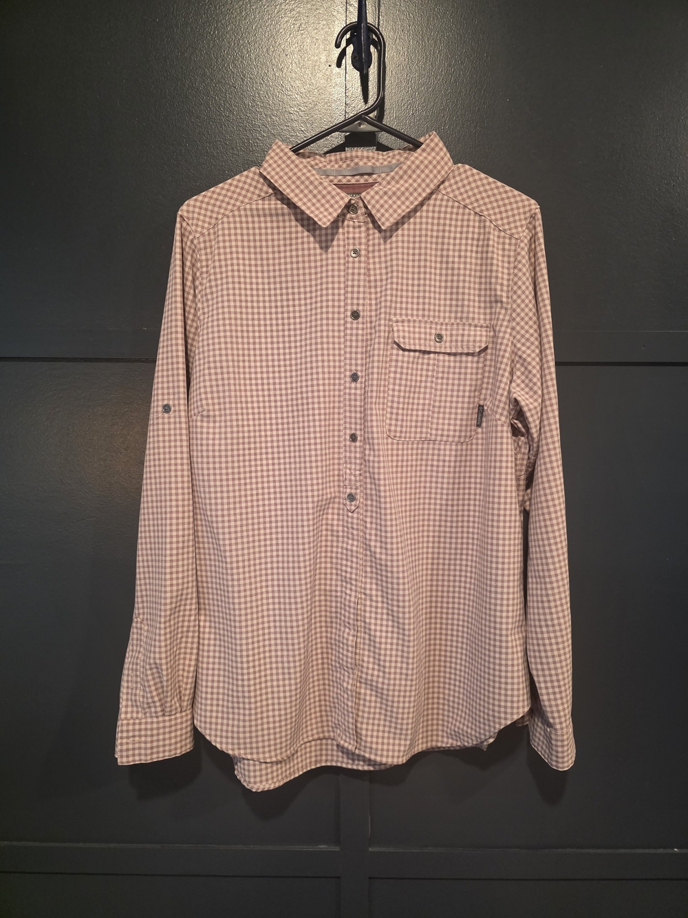 Columbia Pink Gingham Long-Sleeve Button-Down Shirt